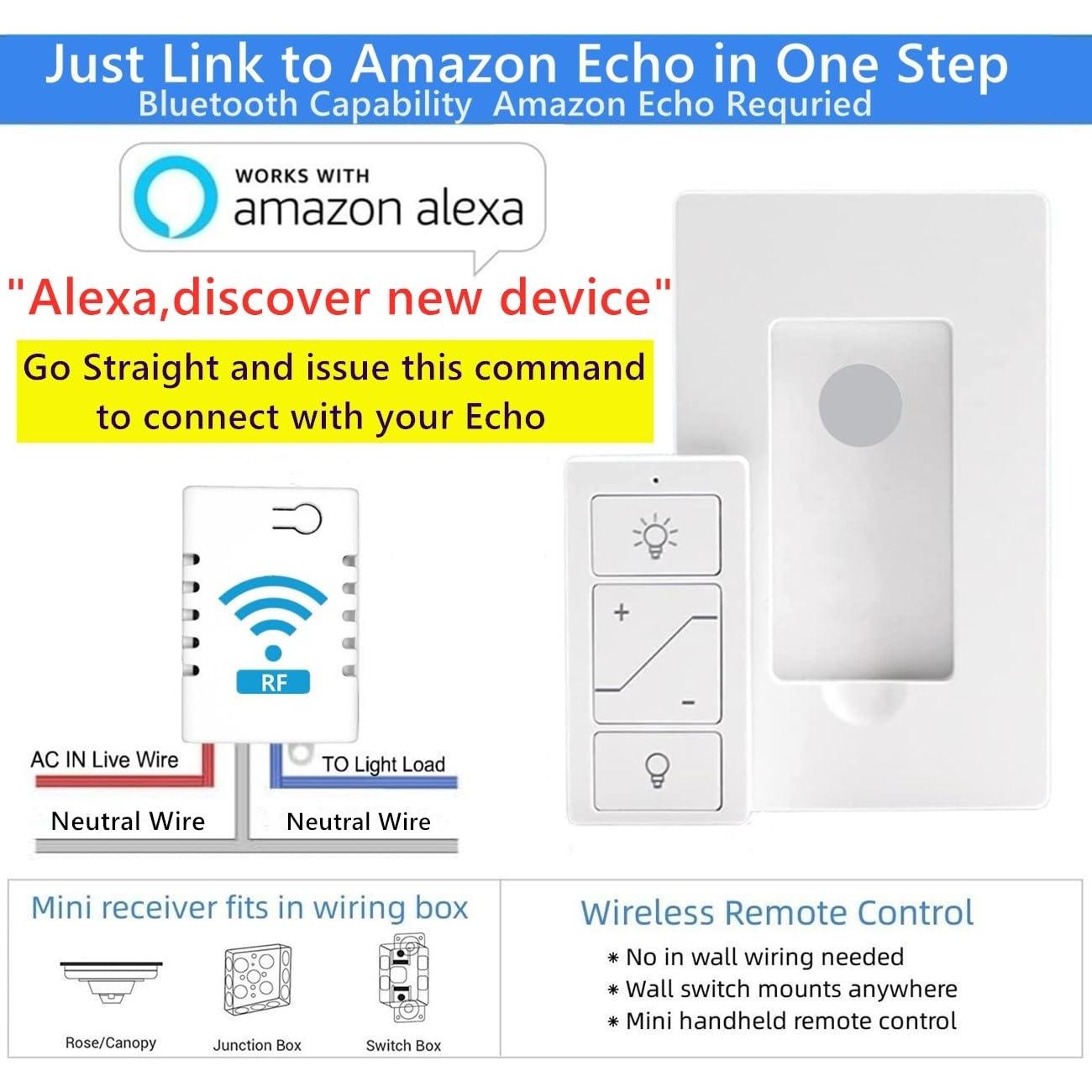 Interruptor de Luz Inalámbrico Inteligente Nexete con Receptor