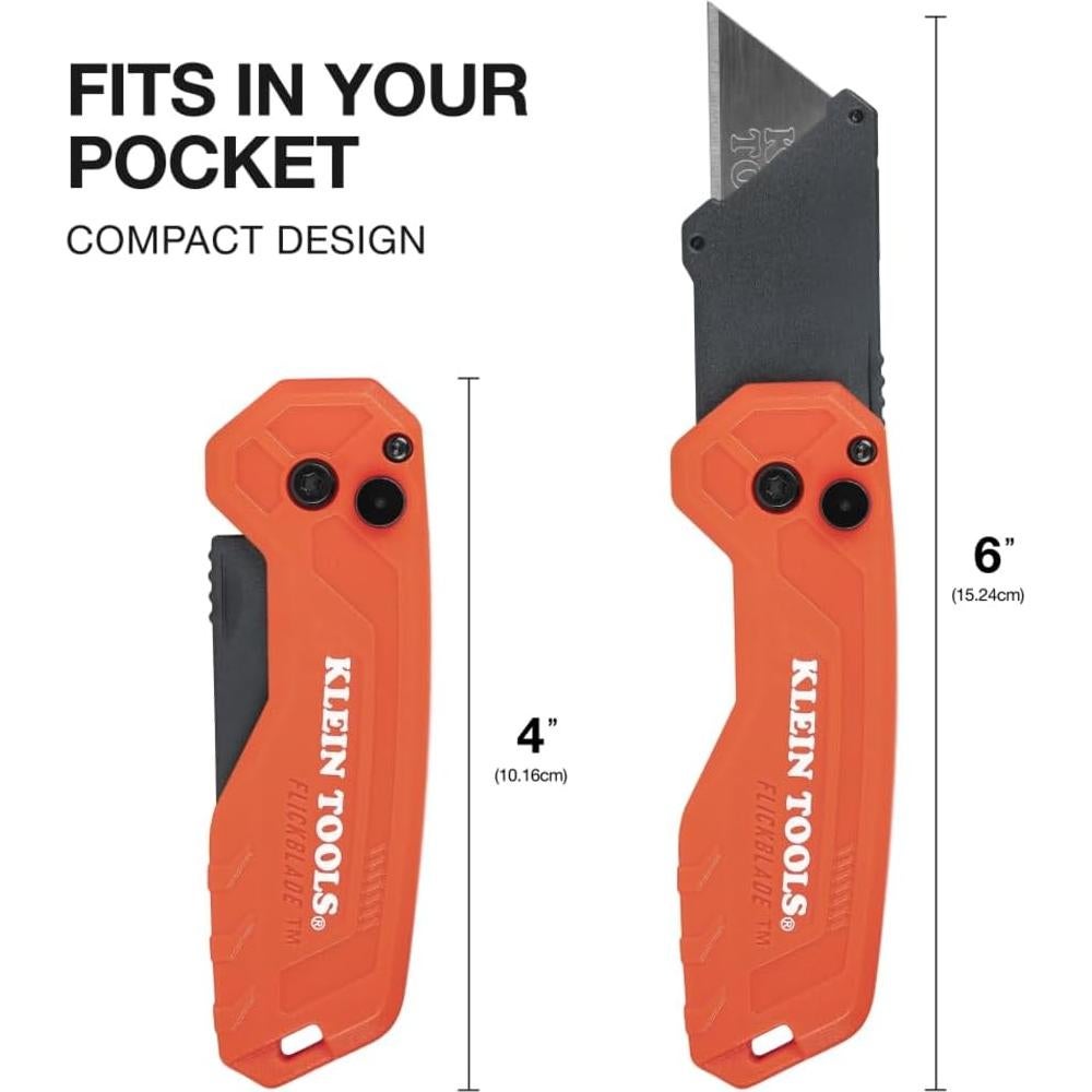 Cuchillo Utility Plegable Klein Tools 44307, 15.24 cm, Acero