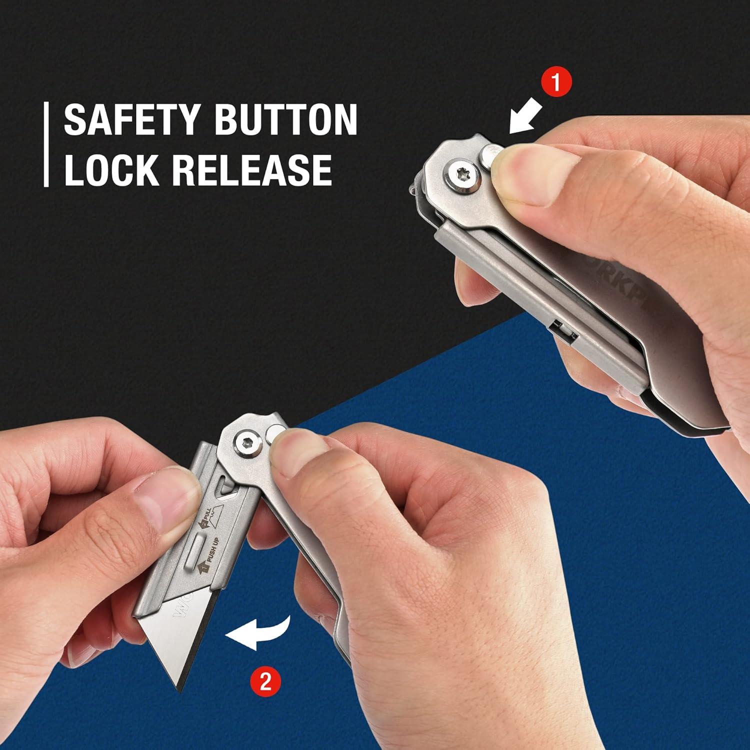 Cuchillo Utility Plegable WORKPRO 3-Pack Acero Inoxidable