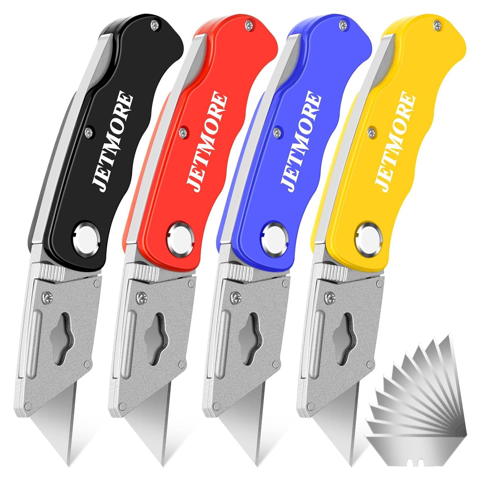 Cuchillos Utilitarios Plegables Jetmore - Paquete de 4 con 10 Hojas