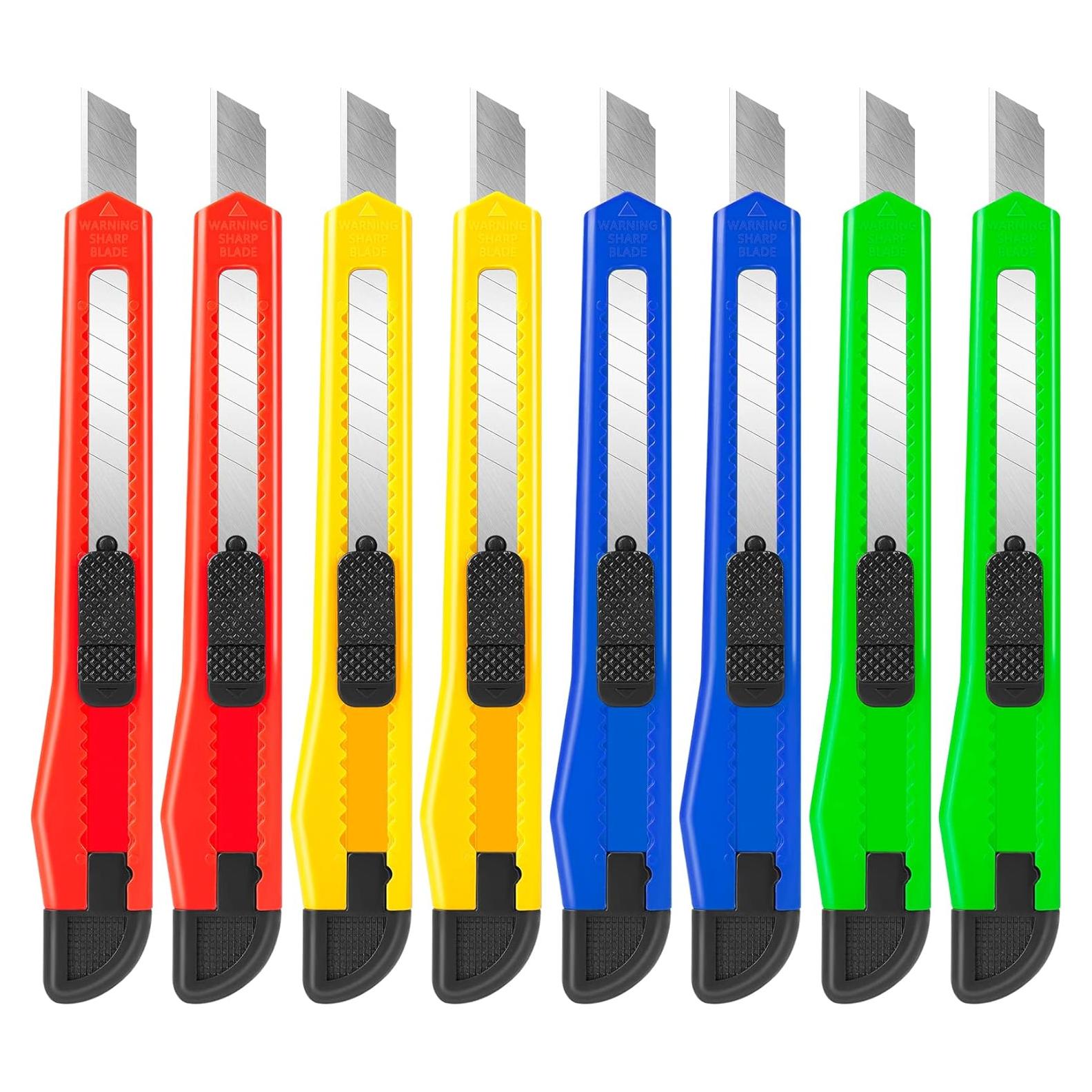 Cuchillos Utilitarios Retráctiles DIYSELF - Paquete de 8, 9mm