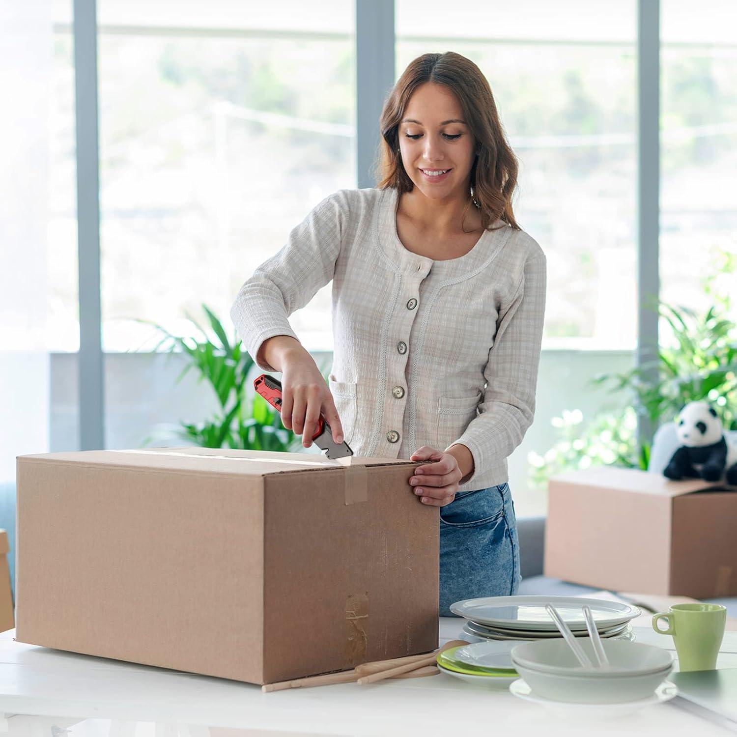 Cuchillo Utility Plegable WORKPRO Rojo con 13 Cuchillas SK5