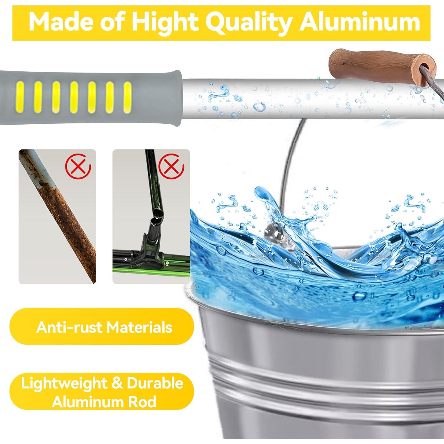 Kit de Limpieza de Ventanas 3 en 1 JEHONN con Mango Extensible 162 cm