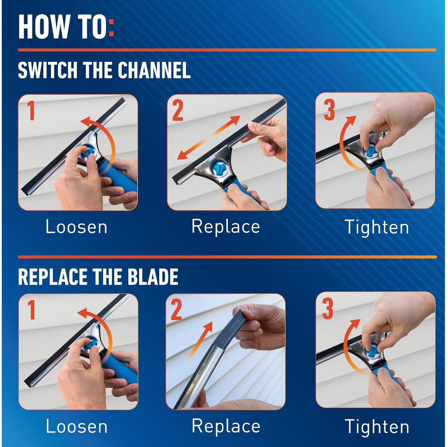 Limpiacristales Unger Professional 45.72 cm con Cuchilla 30.48 cm