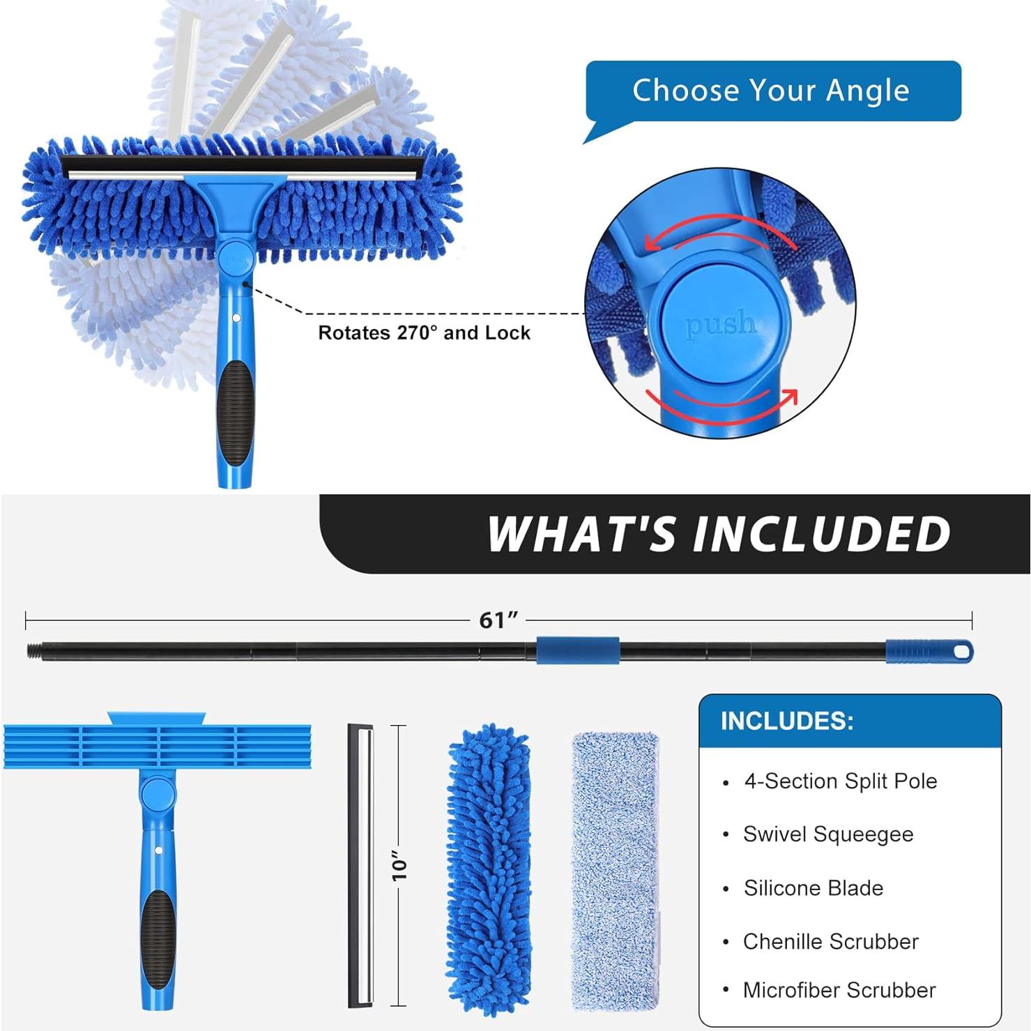 Limpiaparabrisas VITEVER 69" Extensible con Cuchilla y Esponjas