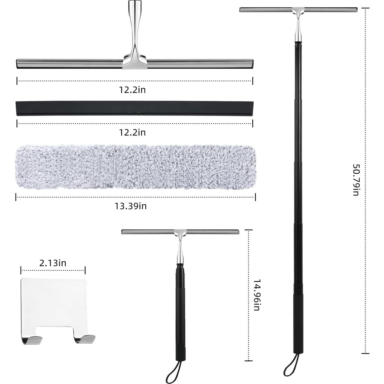 Raspador de Ventanas Extensible Toncoke 30.48 cm Negro