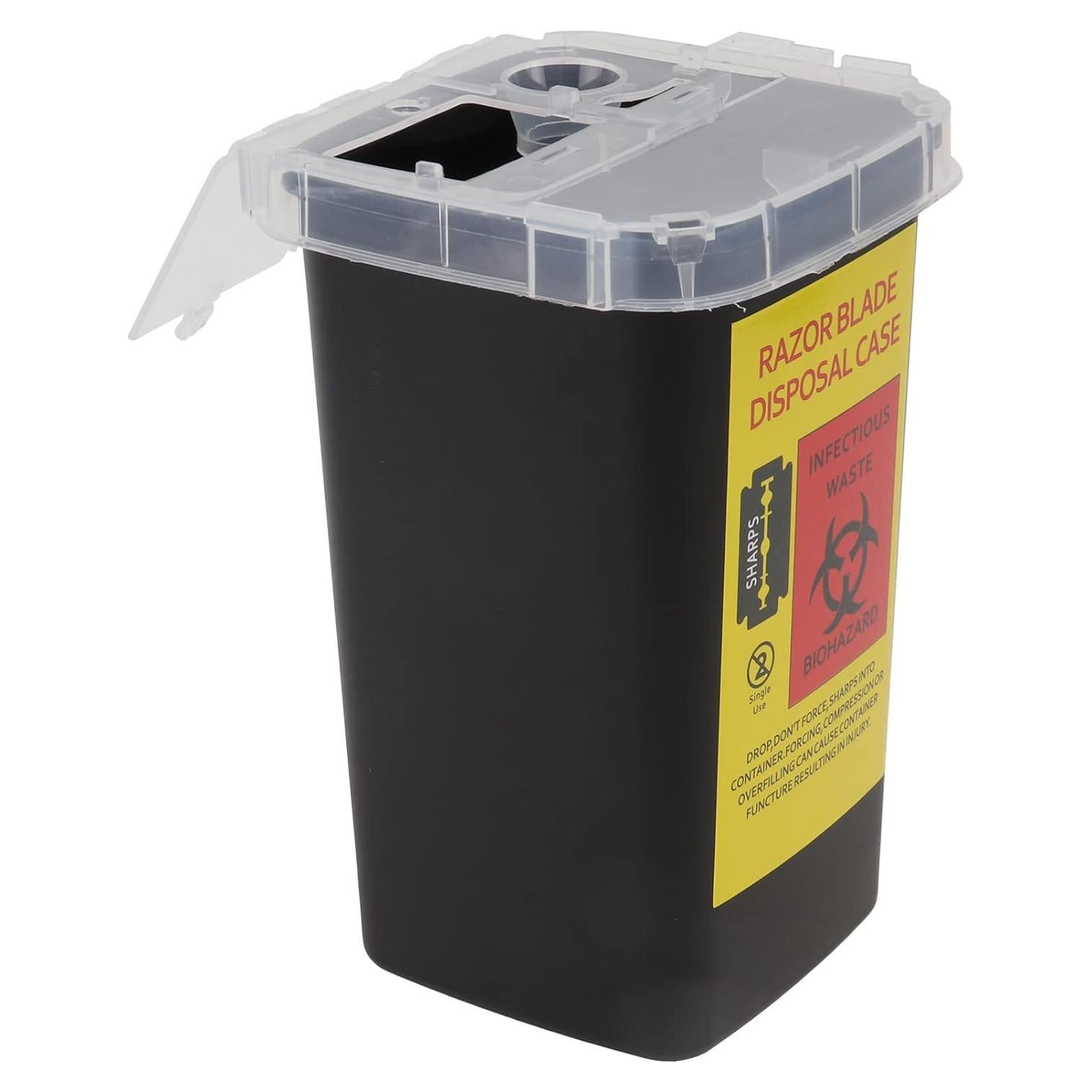 Caja de Desecho de Cuchillas Uonlytech 16x10 cm Plástico Negro