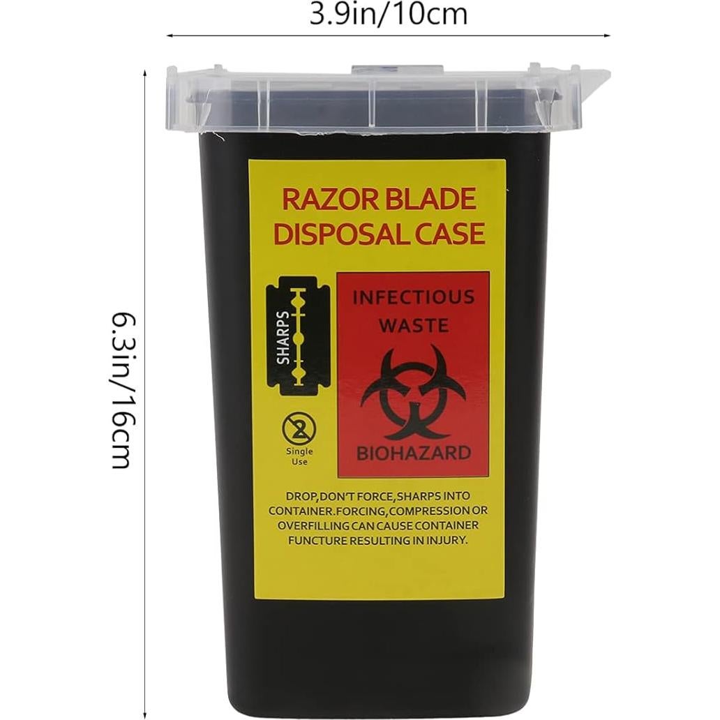 Caja de Desecho de Cuchillas Uonlytech 16x10 cm Plástico Negro