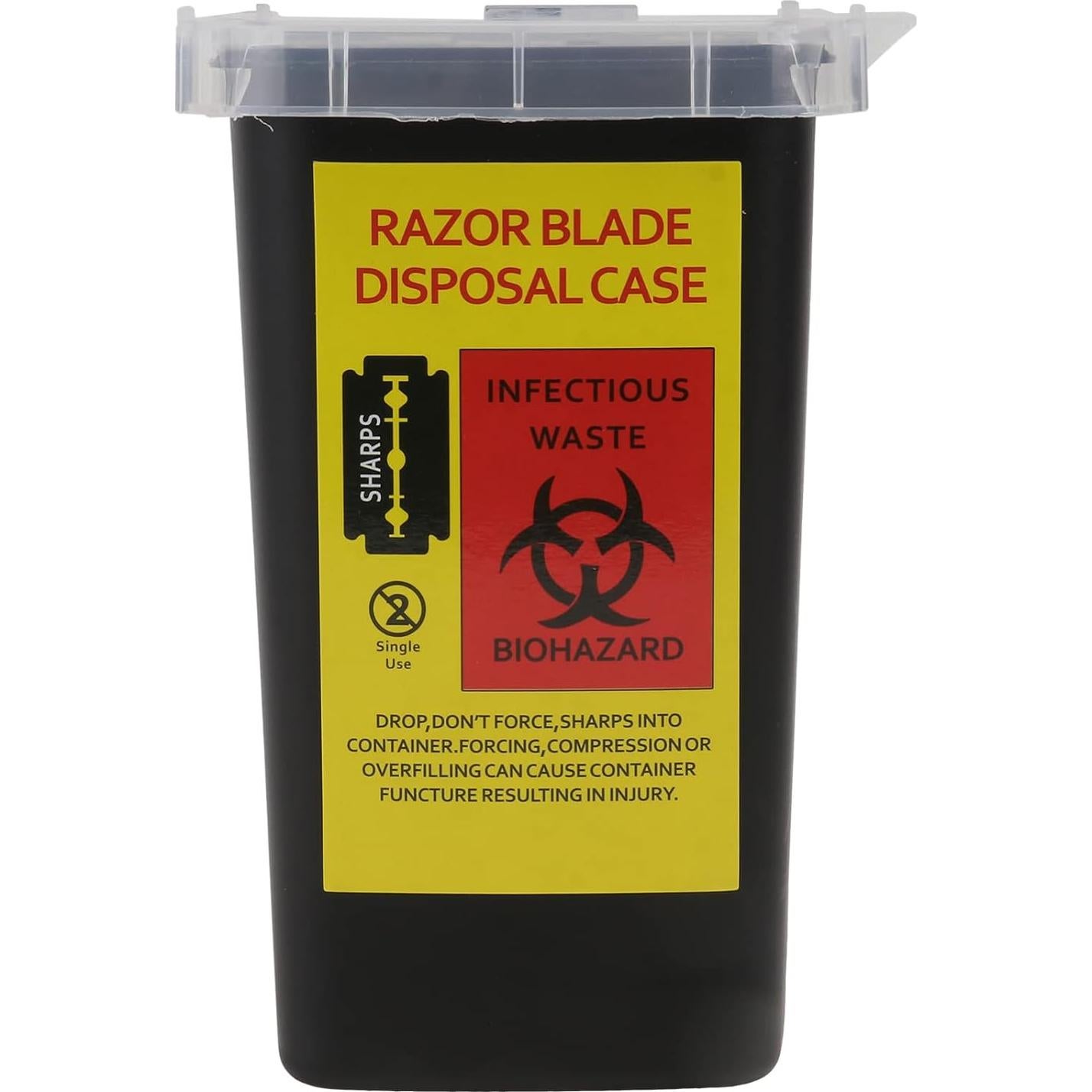 Caja de Desecho de Cuchillas Uonlytech 16x10 cm Plástico Negro