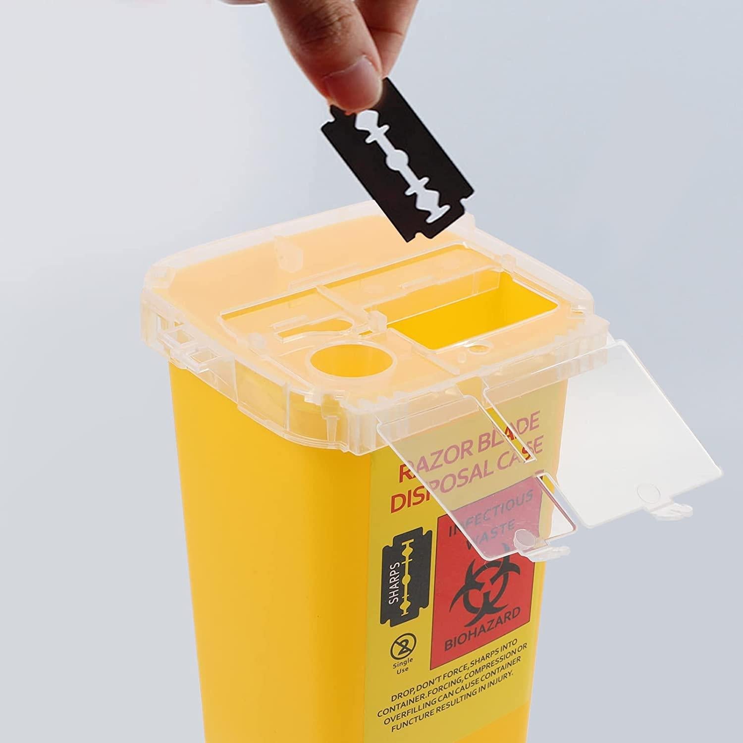 Caja de Desecho de Cuchillas TEONEI Amarillo 19.5cm