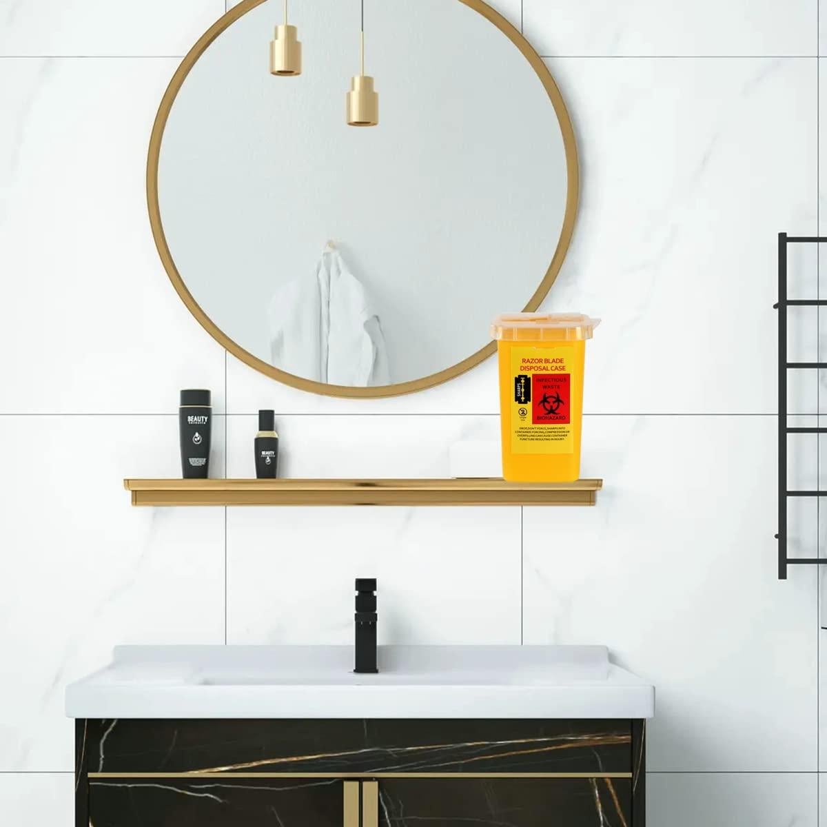 Caja de Desecho de Cuchillas TEONEI Amarillo 19.5cm