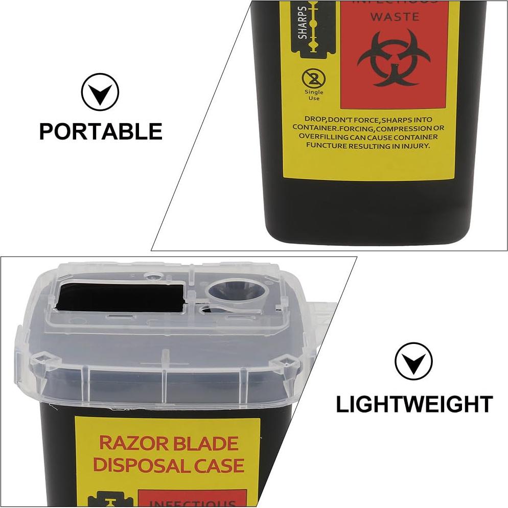 Contenedor de Desechos de Cuchillas 2pcs FRCOLOR 15.5x9.5cm