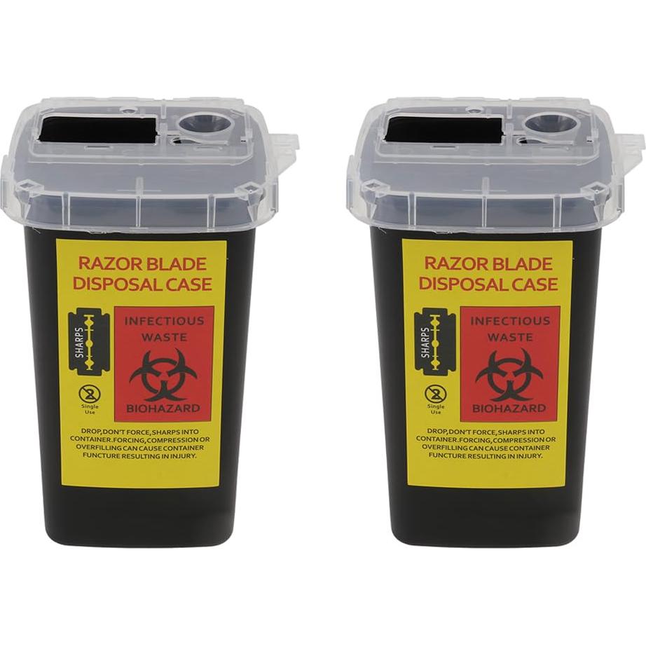 Contenedor de Desechos de Cuchillas 2pcs FRCOLOR 15.5x9.5cm