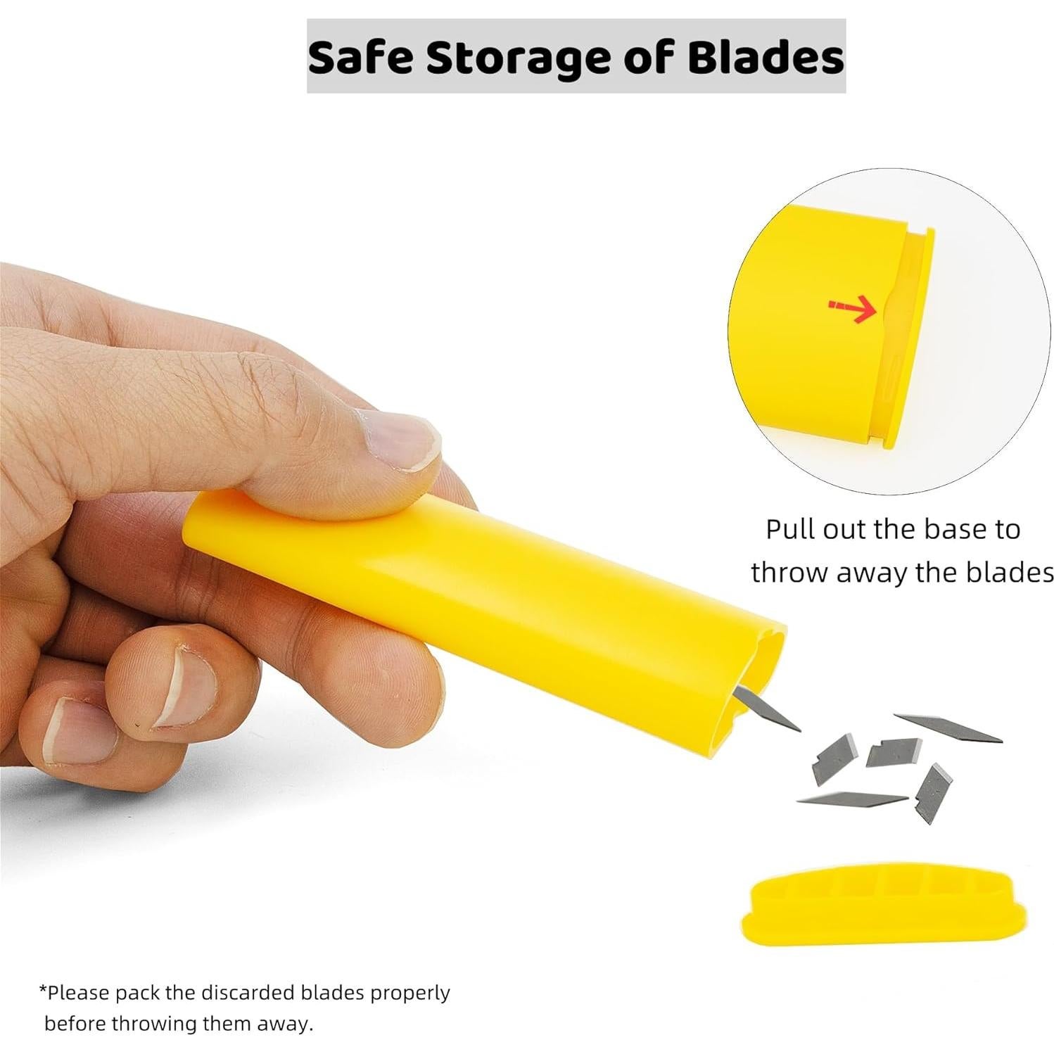 Contenedor de Desecho de Cuchillas Umaki 2 Piezas 9mm Amarillo