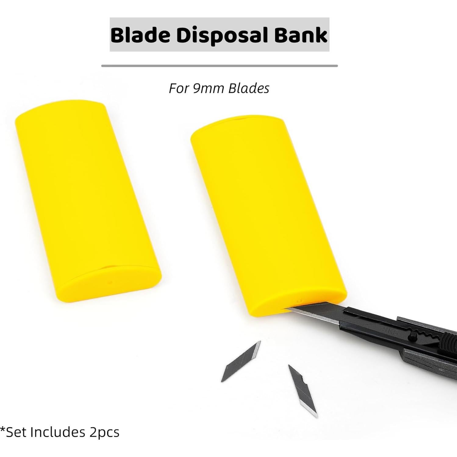 Contenedor de Desecho de Cuchillas Umaki 2 Piezas 9mm Amarillo