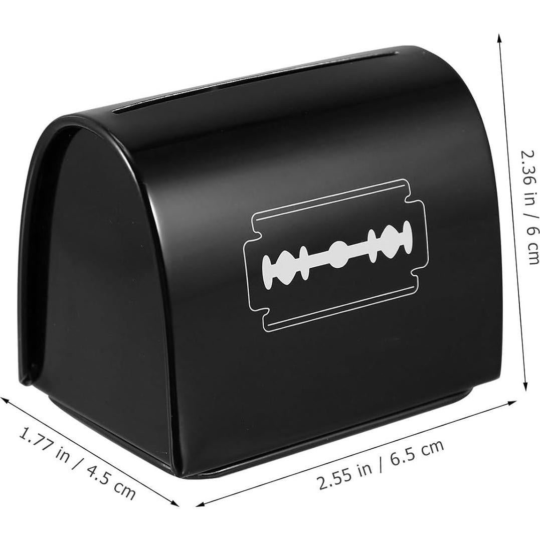 Contenedor de Cuchillas Desechables Uonlytech 2 Pcs Hierro Negro