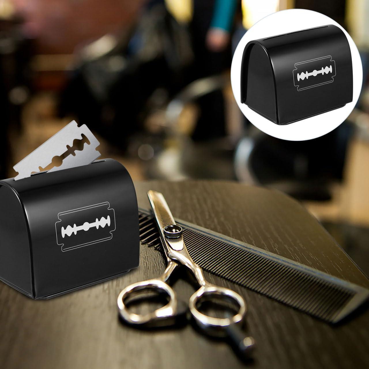 Contenedor de Cuchillas Desechables Uonlytech 2 Pcs Hierro Negro