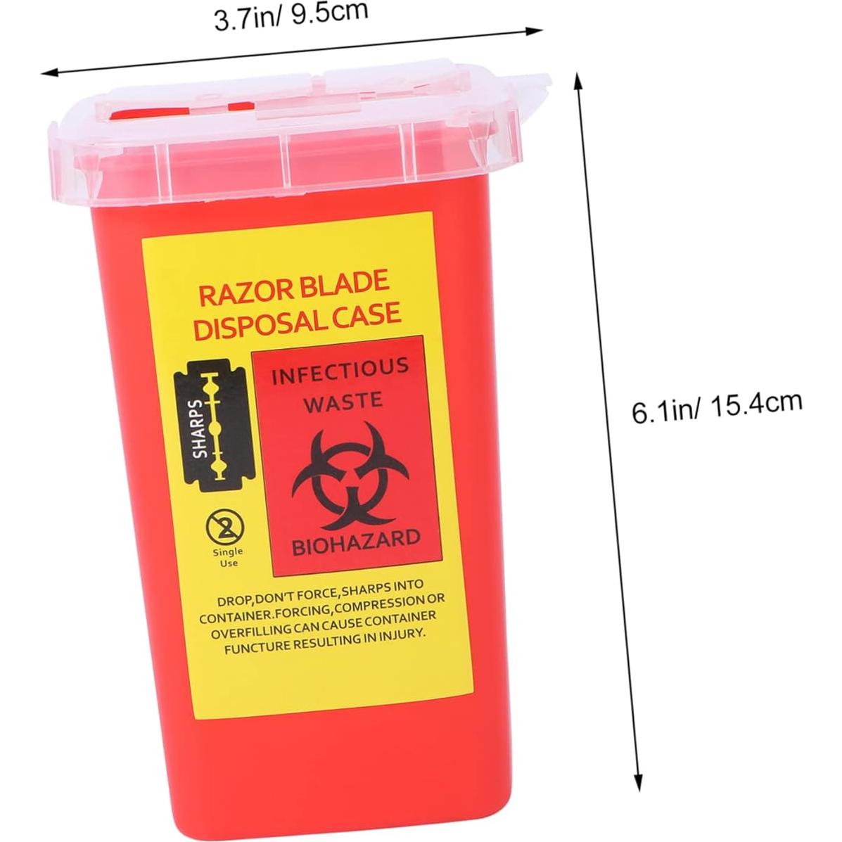 Contenedor de Desechos Cortantes Hemoton Rojo 5pcs 15.4x9.5cm