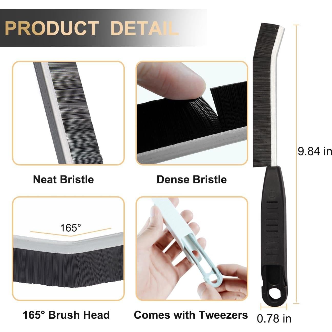 Juego de 3 Cepillos de Limpieza de Ranuras LCWYORH