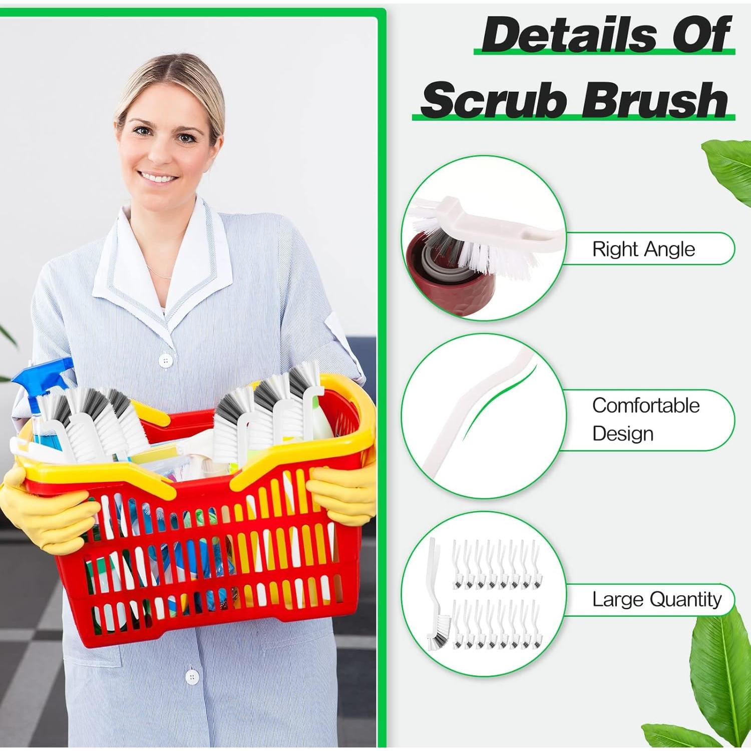 Yinkin 24 Pcs Cepillos de Limpieza de Cocina y Baño Duro