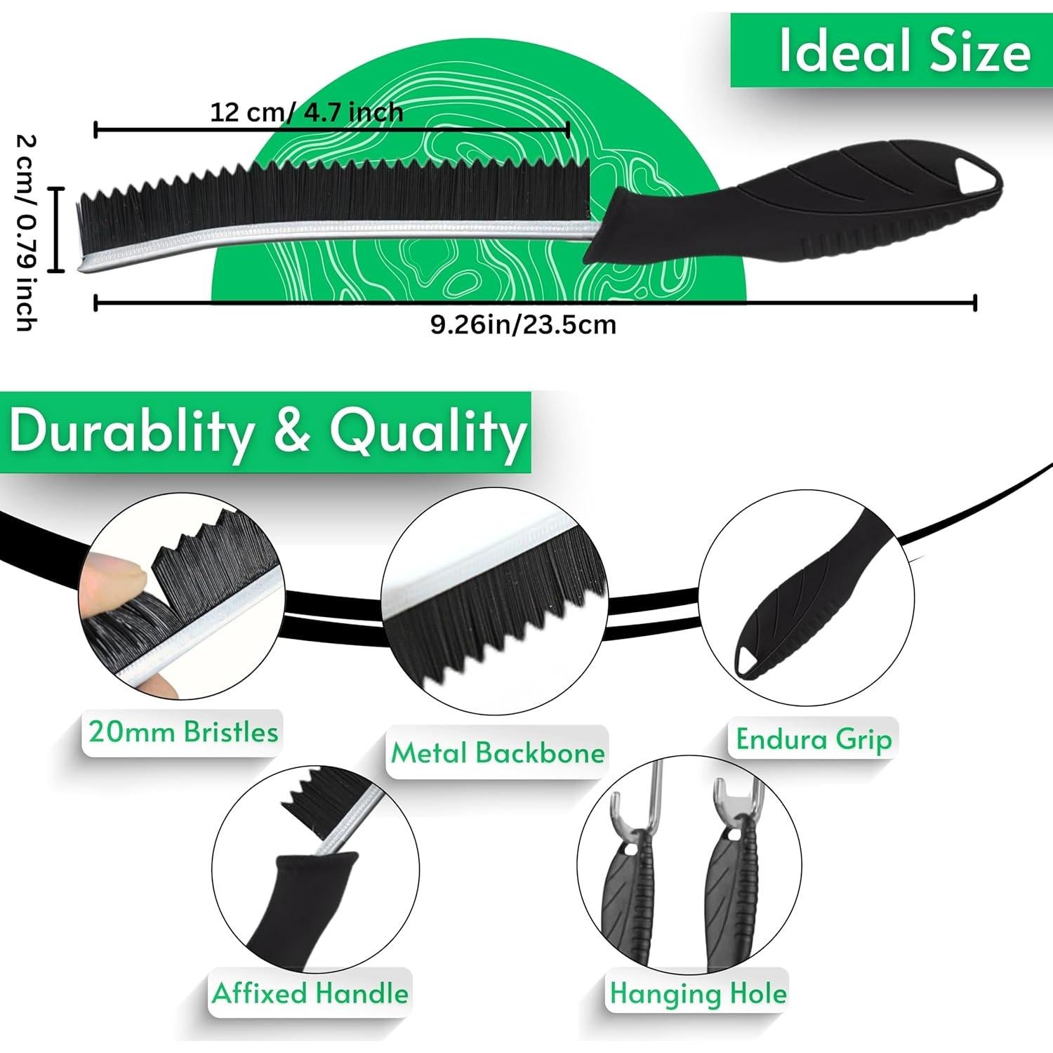 Cepillos de limpieza de rincones JOHN ELIA - 3 unidades