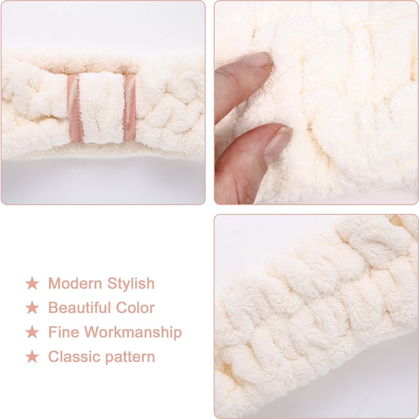 Paquete de 3 diademas de microfibra DOOBO para spa