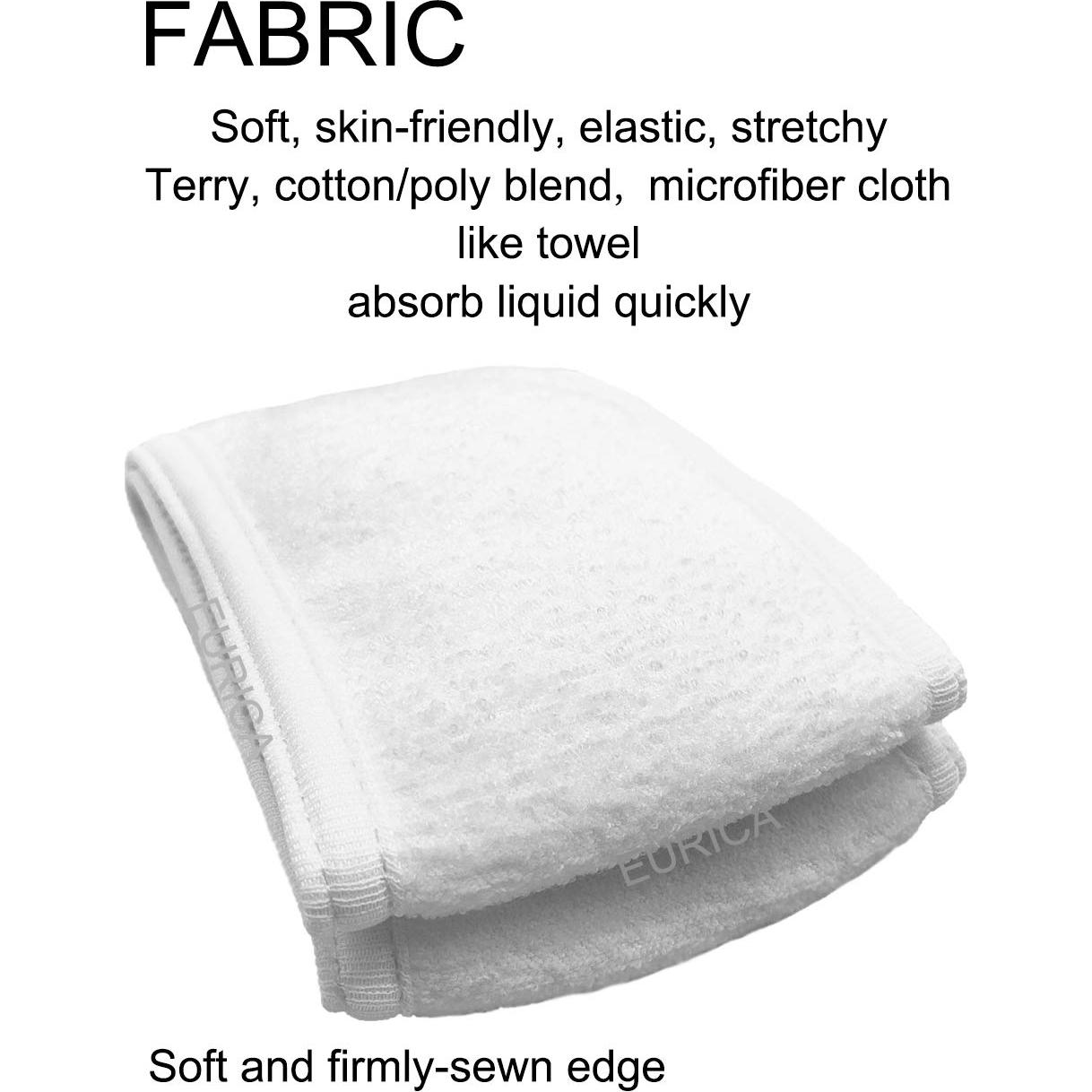 Banda para la cabeza EUICAE ajustable blanca para spa y deporte