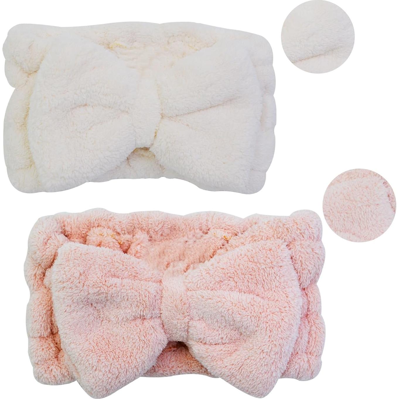 Diademas de Microfibra Chloven 2 Pack con Lazo Ajustable