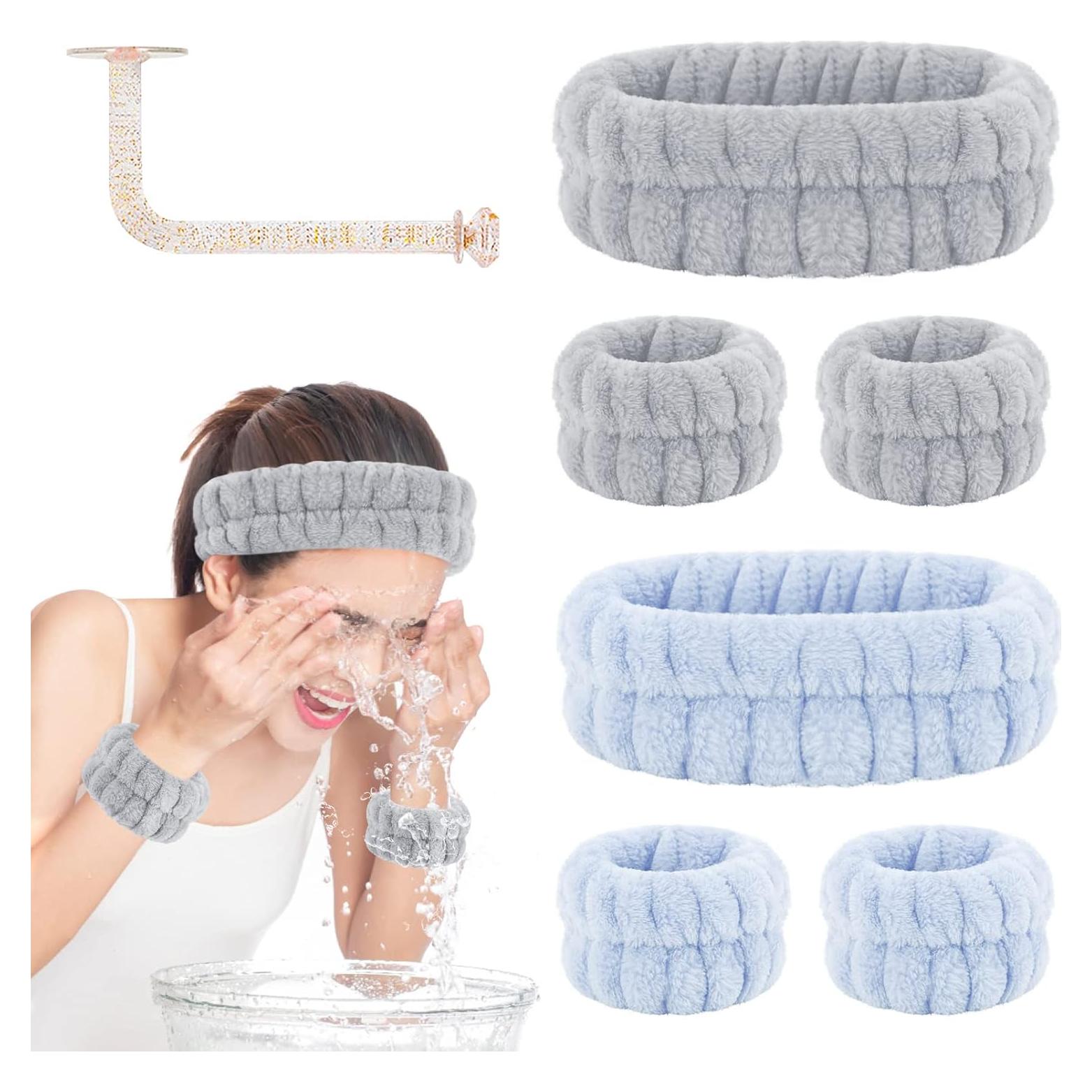 Juego de diadema y pulseras CERETIA para lavar la cara