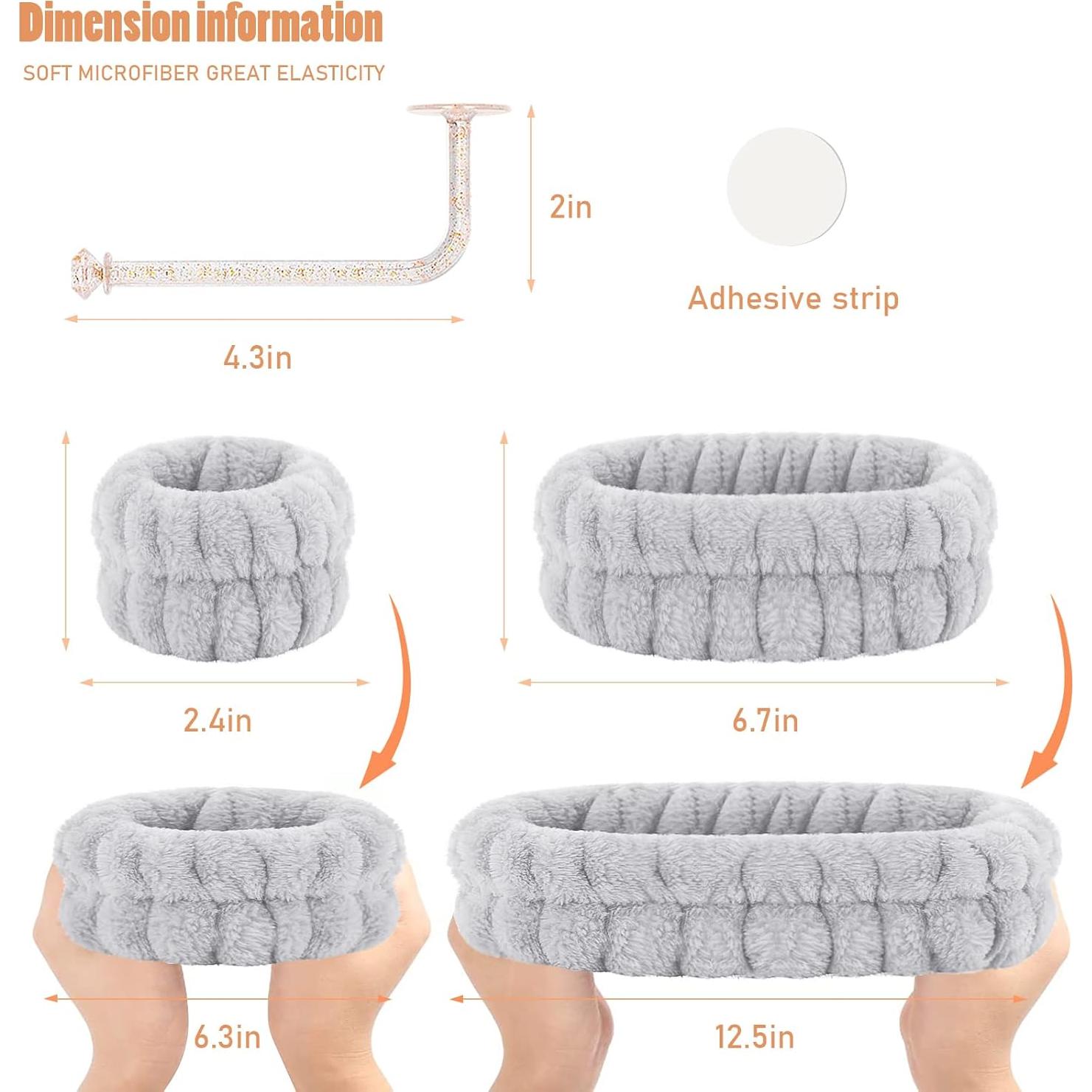 Juego de diadema y pulseras CERETIA para lavar la cara