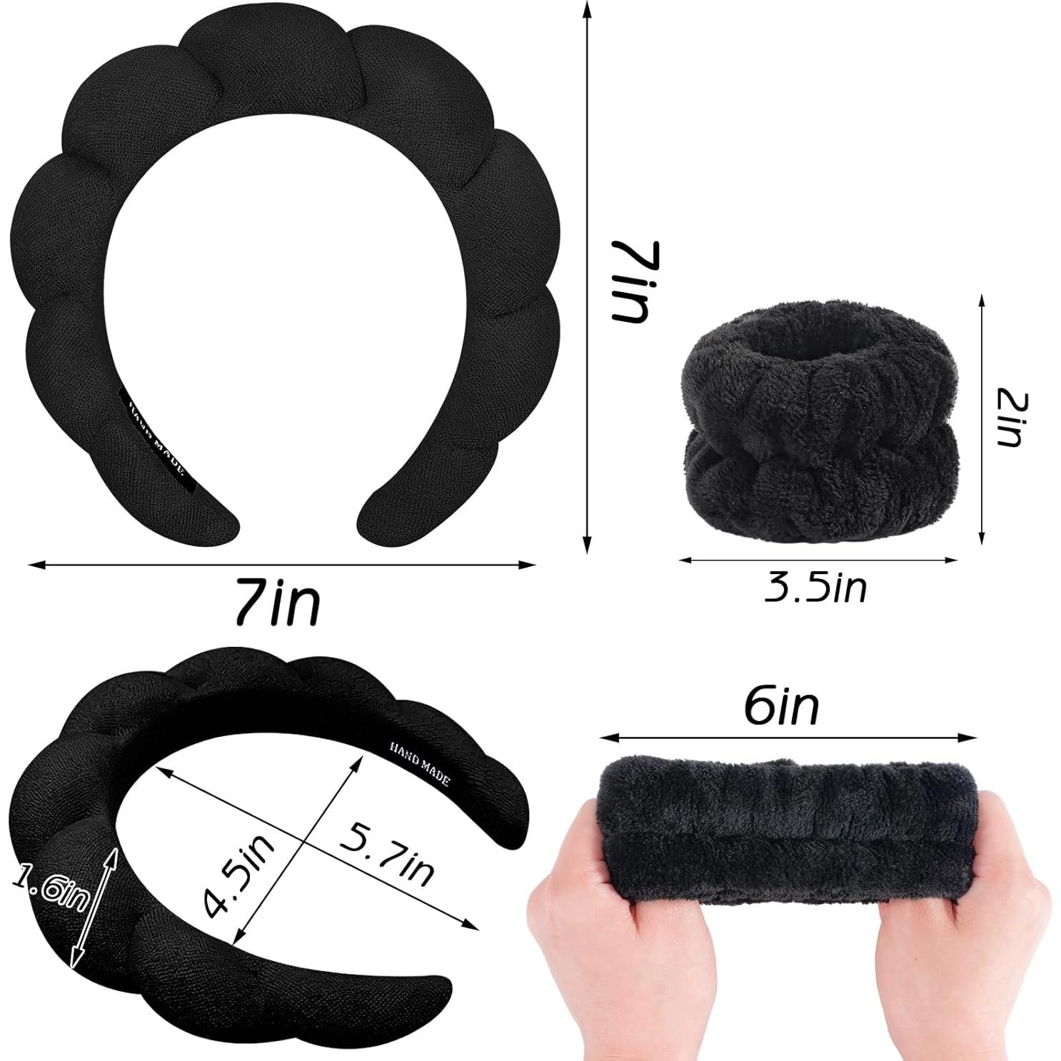 Banda de Spa Zkptops para el Cabello y Pulsera de Maquillaje