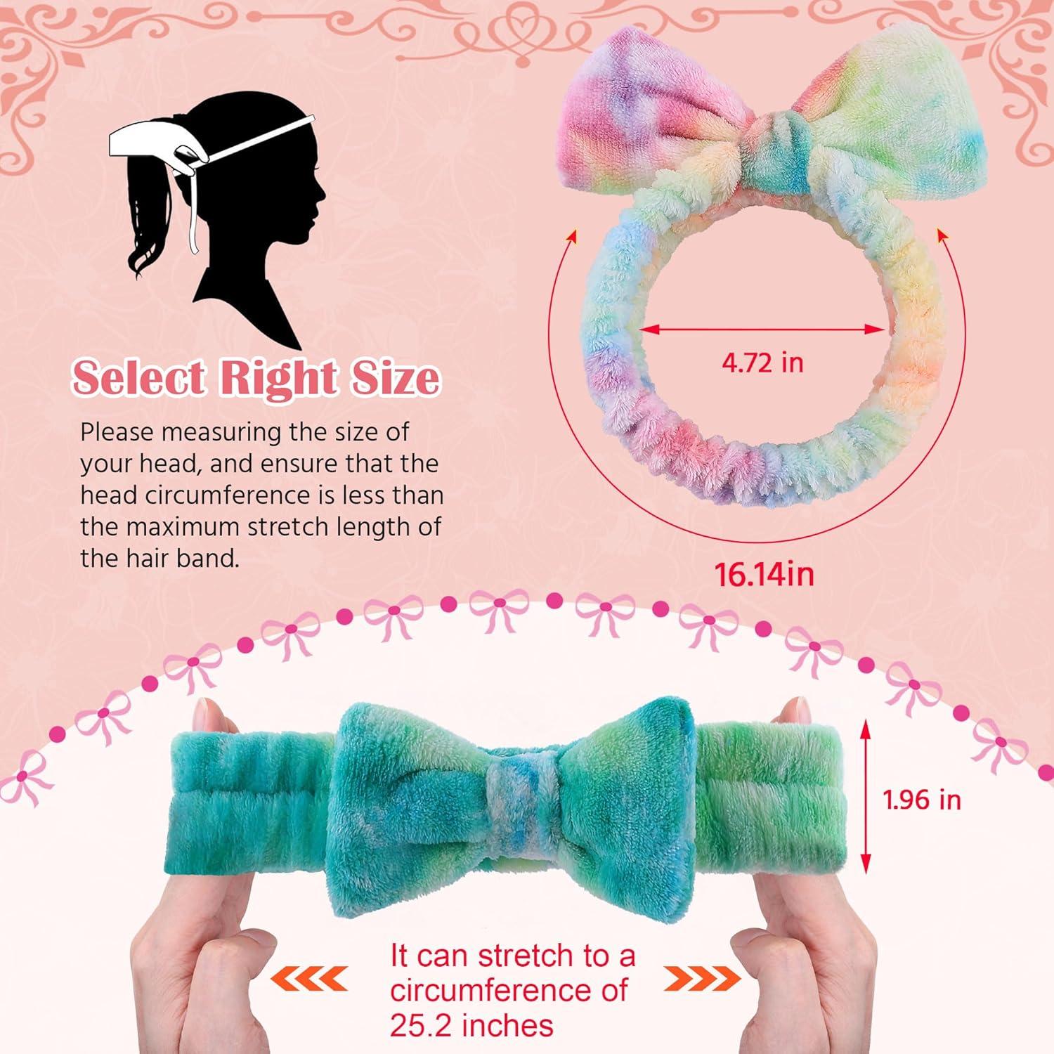 Banda de Cabeza Spa WSYUB - Paquete de 3 Microfibra Talla Única