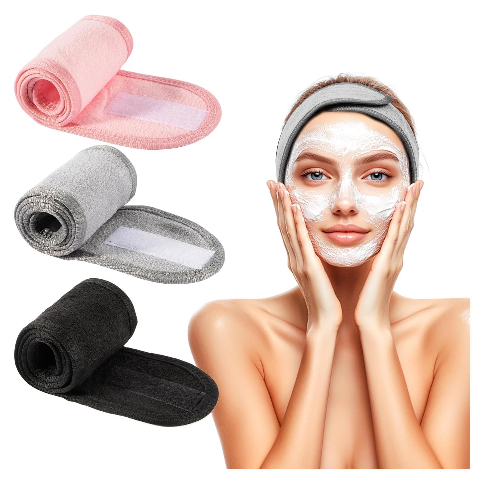 Diadema Facial de Spa YYZ - 3PCS Microfibra Ajustable