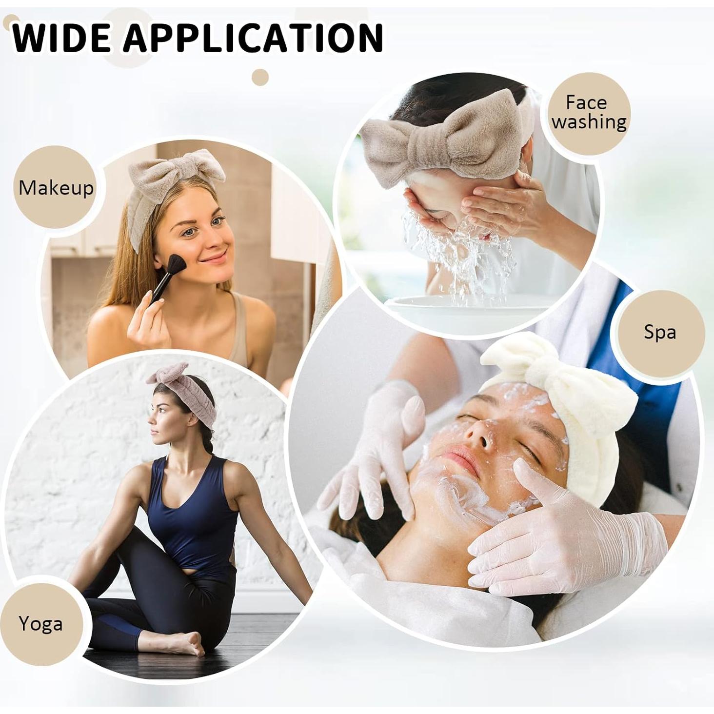 Diademas de Microfibra WHAVEL 6 Piezas para Spa y Maquillaje