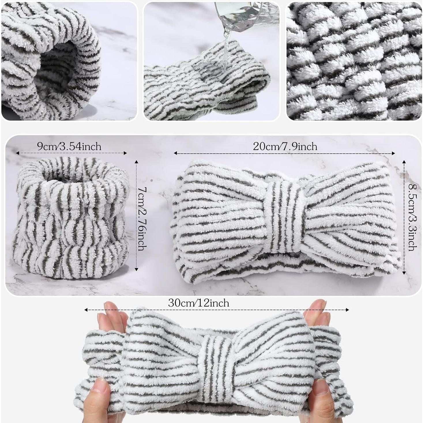 Cinta de Spa y Muñequera Hanaive para Lavar la Cara