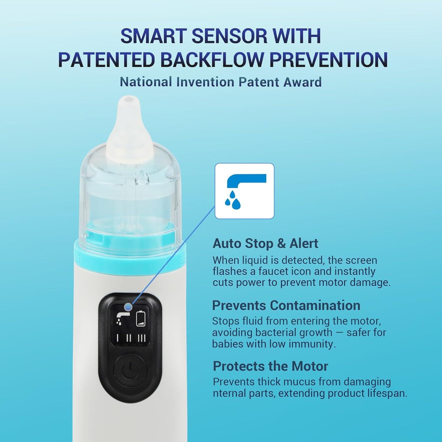Aspirador Nasal Eléctrico Mibest NA-002 para Bebé - Silencioso y Ergonómico