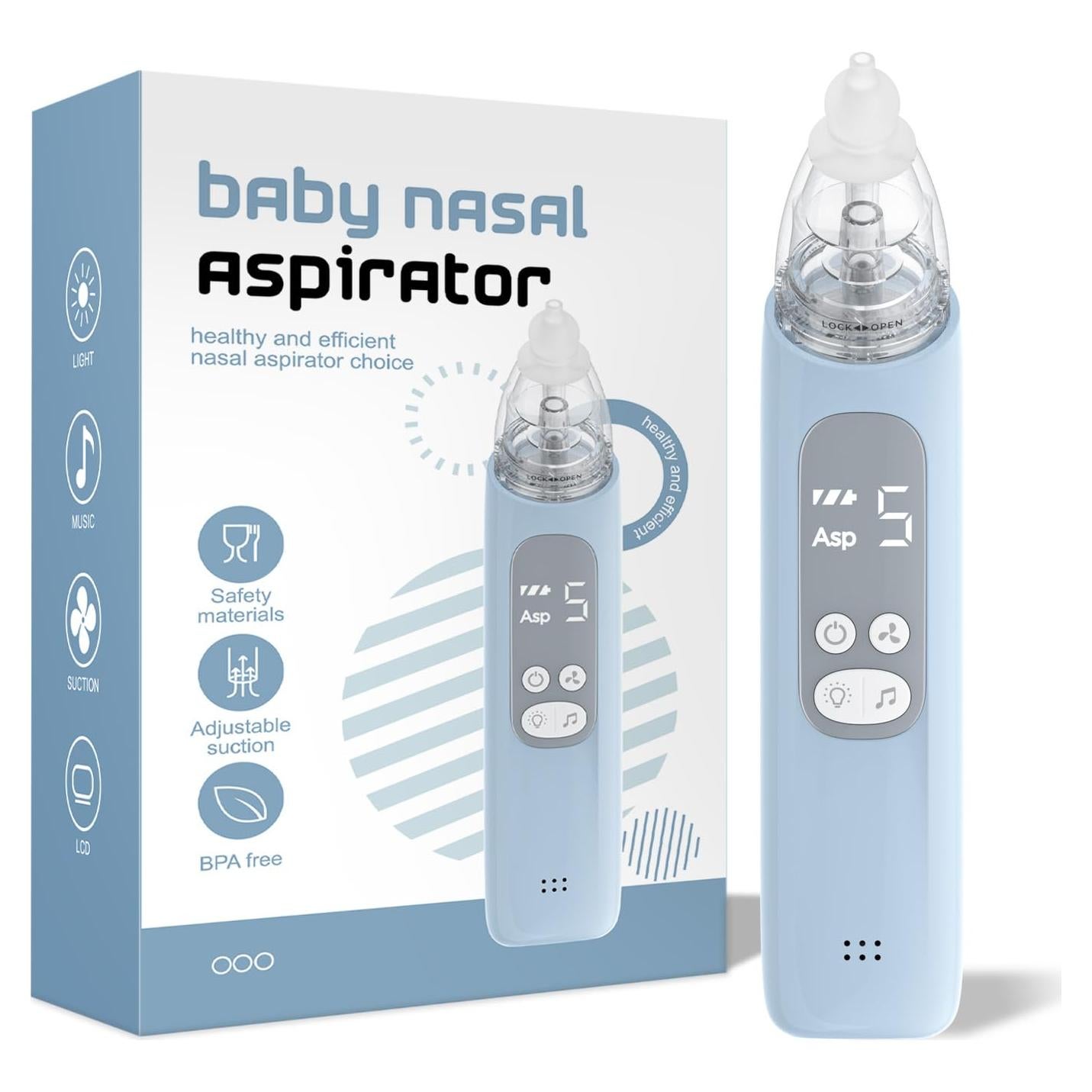 Aspirador Nasal Eléctrico para Bebés X-Bosak BC026 con 5 Niveles
