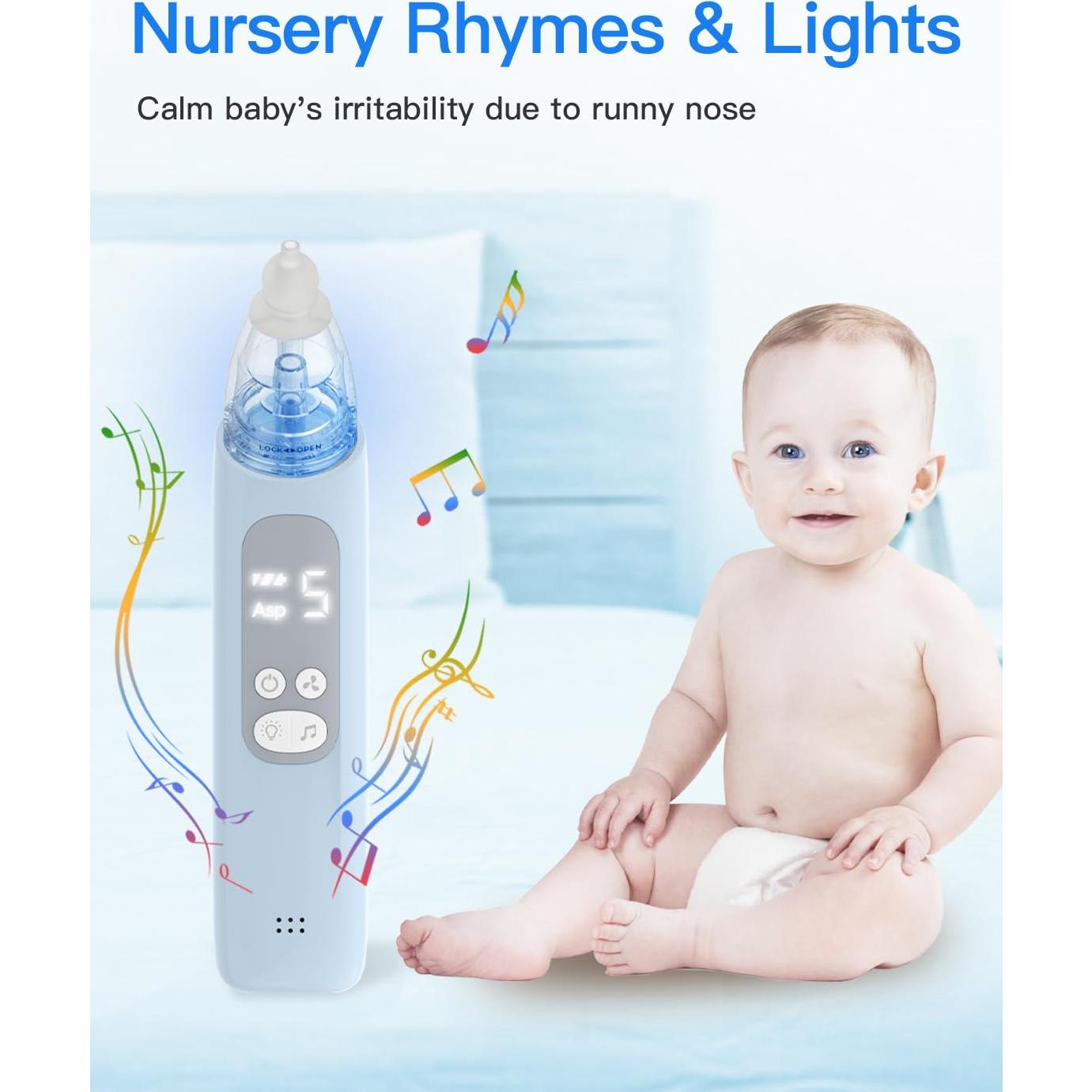 Aspirador Nasal Eléctrico para Bebés X-Bosak BC026 con 5 Niveles