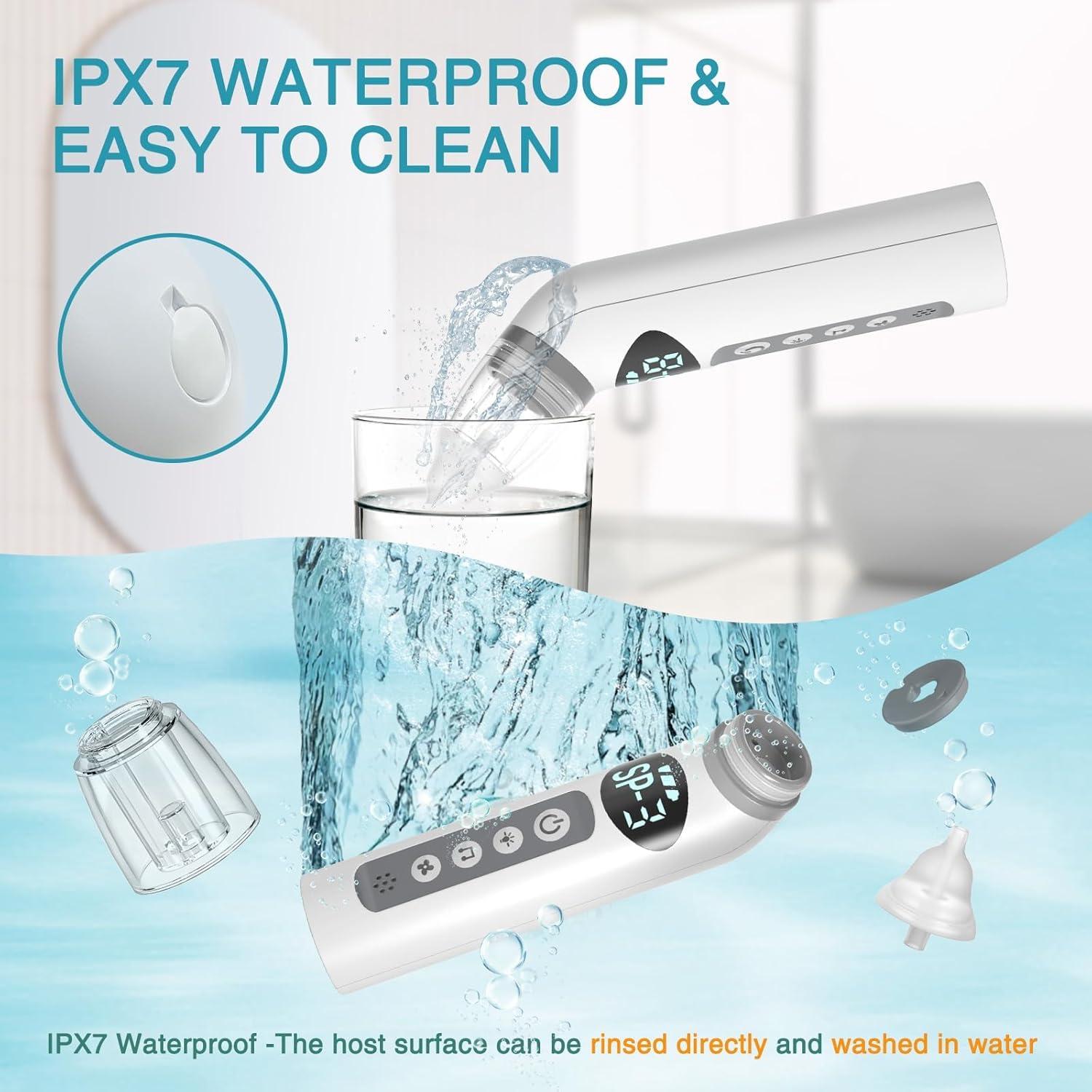 Aspirador Nasal Eléctrico Bivni Baby IPX7 con 3 Puntas