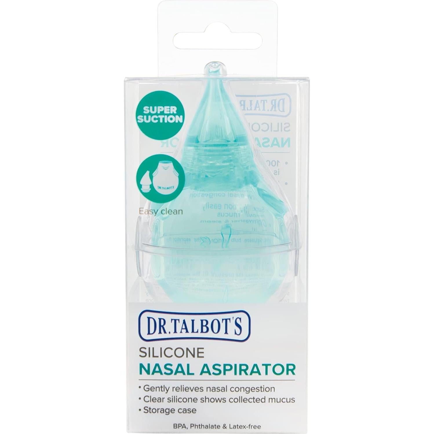 Aspirador Nasal Dr. Talbot para Bebés - Silicona - Elefante Azul