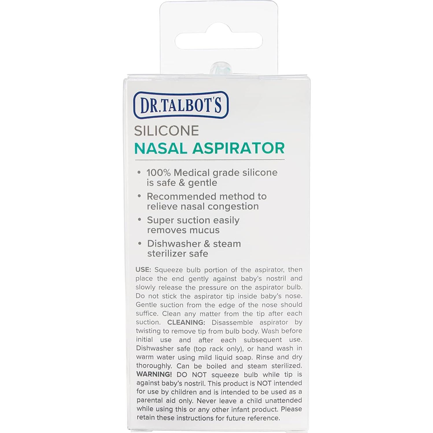 Aspirador Nasal Dr. Talbot para Bebés - Silicona - Elefante Azul