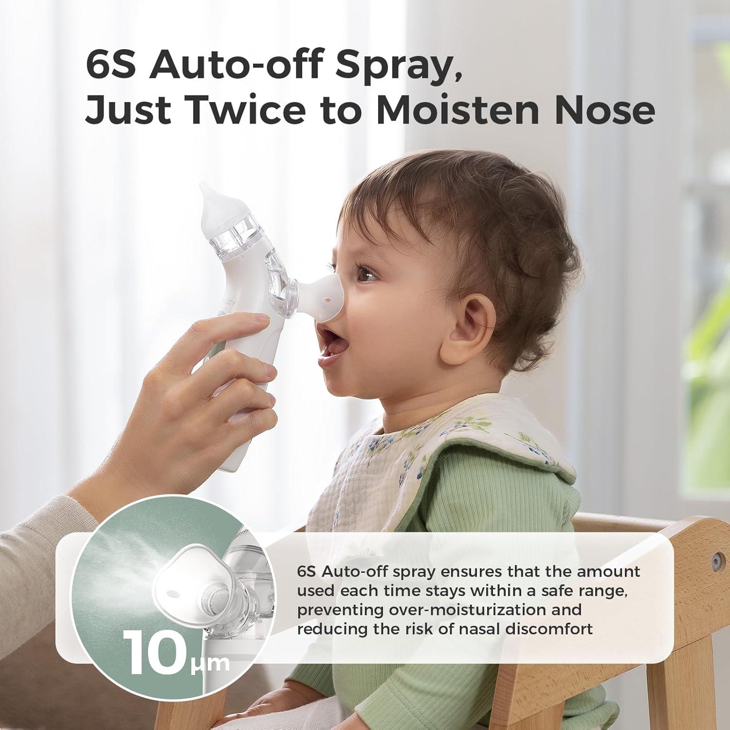 Aspirador Nasal Eléctrico 2-en-1 Momcozy con Spray 65kPa