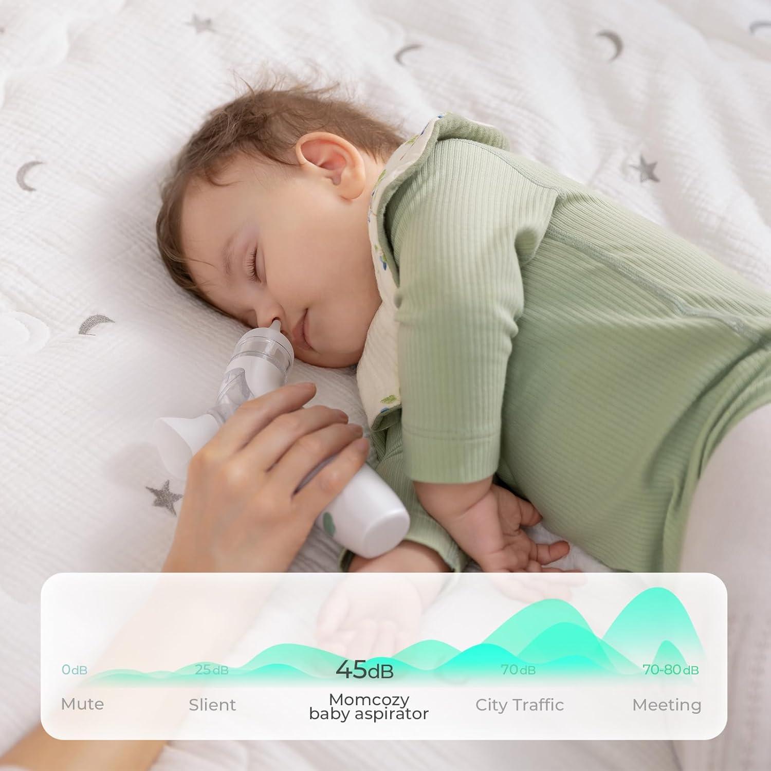 Aspirador Nasal Eléctrico 2-en-1 Momcozy con Spray 65kPa