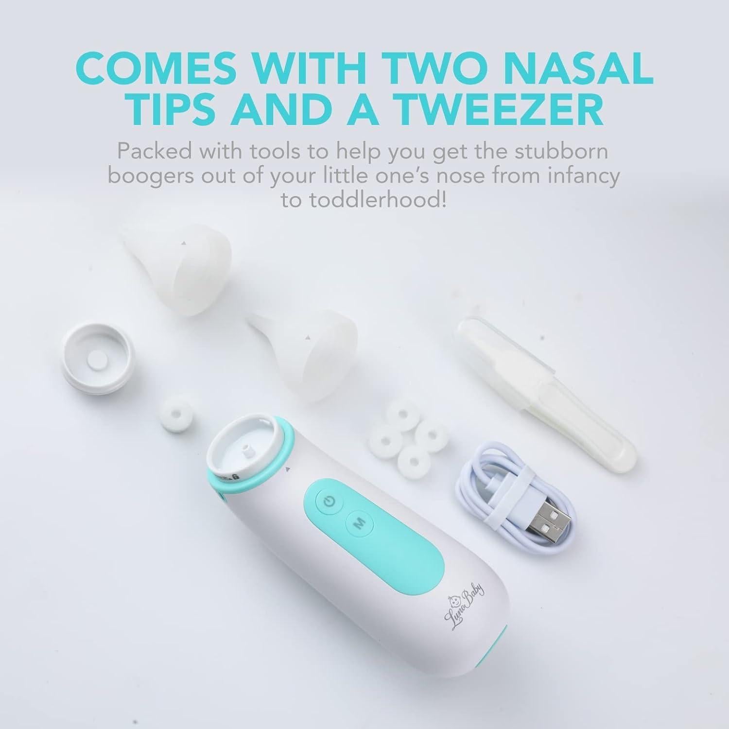 Aspirador Nasal Eléctrico LunoBaby para Bebés y Niños