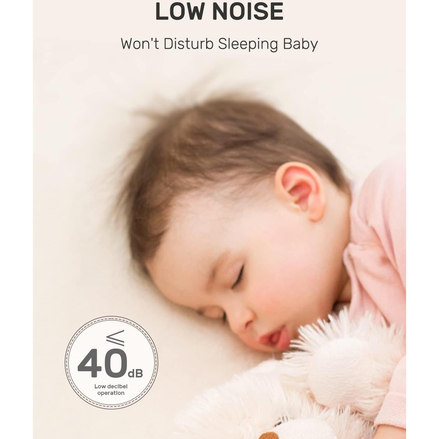 Aspirador Nasal Eléctrico HEYVALUE para Bebé con 3 Puntas