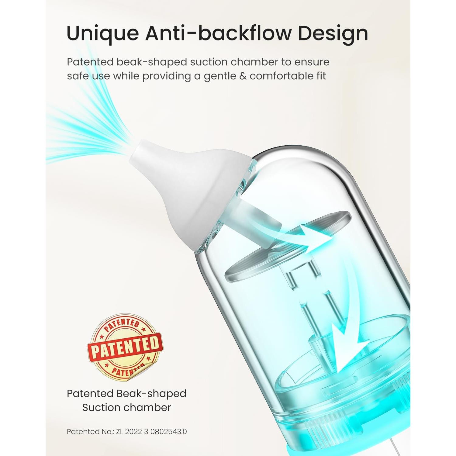 Aspirador Nasal Eléctrico GROWNSY para Bebés IPX7 5 Niveles