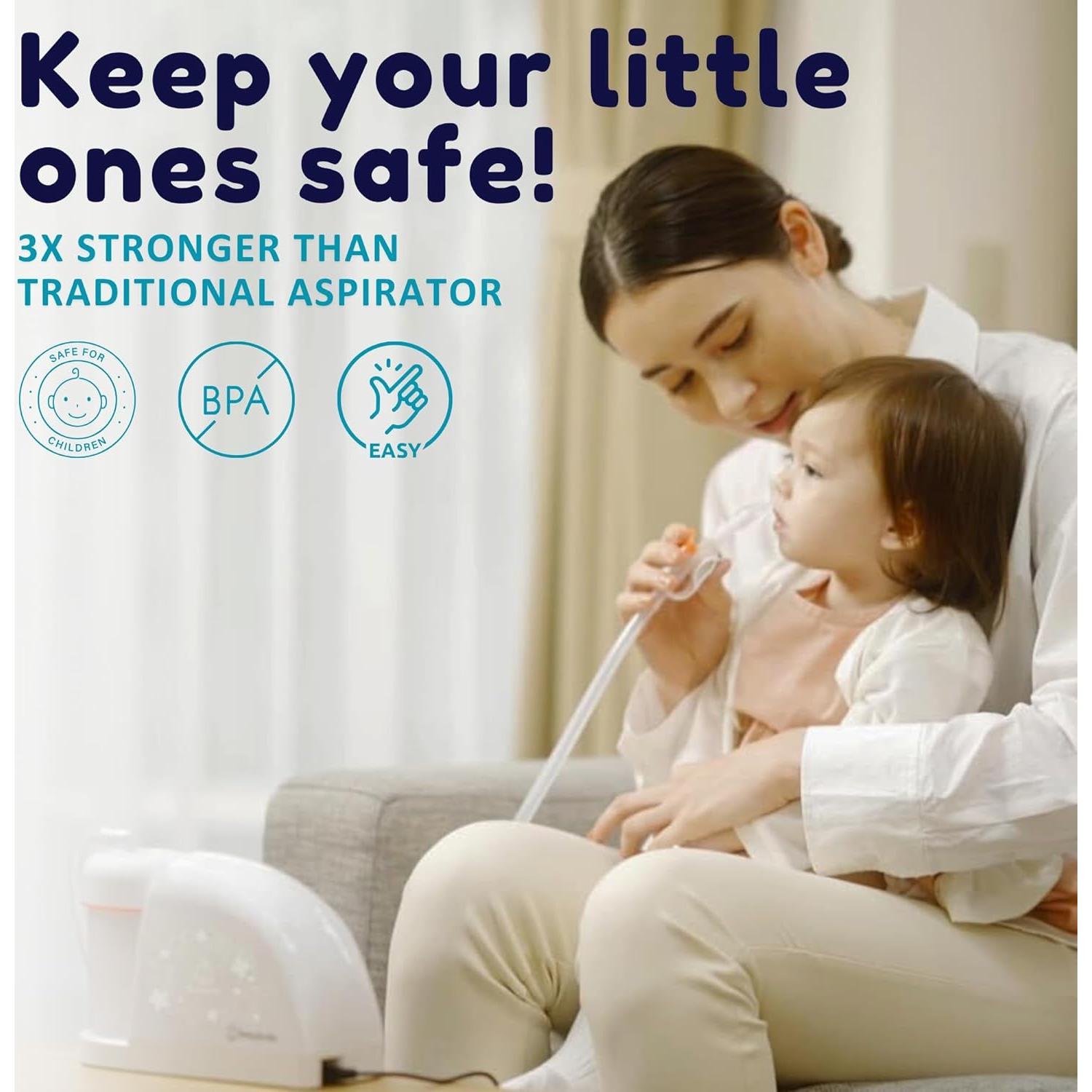 Aspirador Nasal Eléctrico BabySmile S-503 Libre de BPA