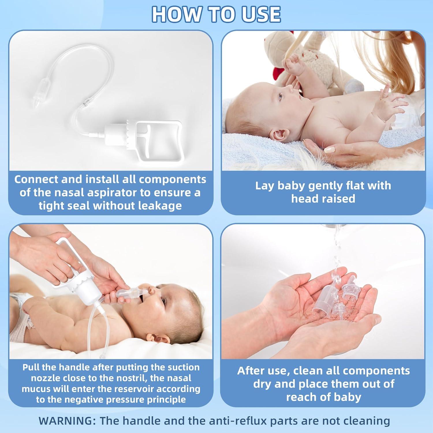 Aspirador Nasal Manual Molucky MO-01 para Bebés con Punta Suave