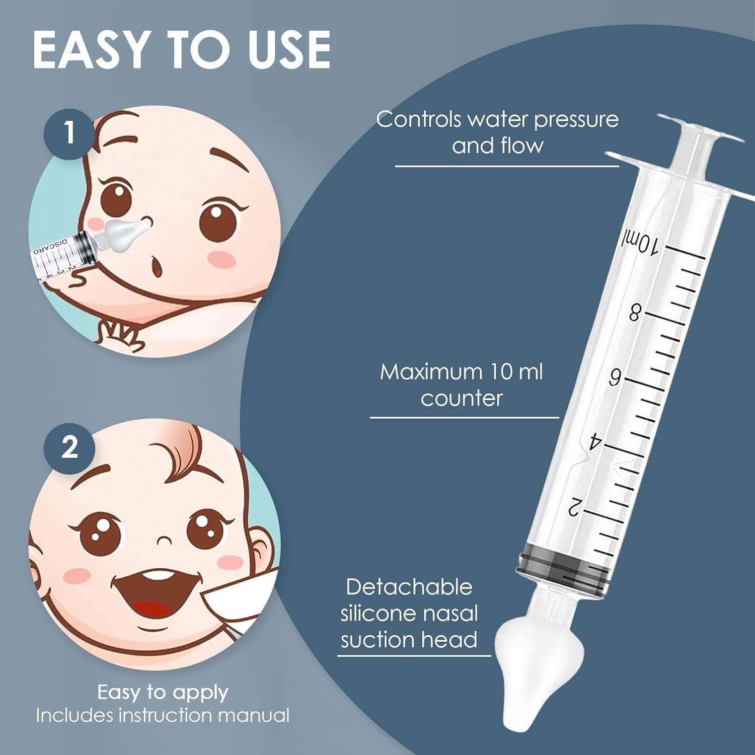 Jeringa Nasal para Bebés BLUET B 10 ml - Paquete de 2