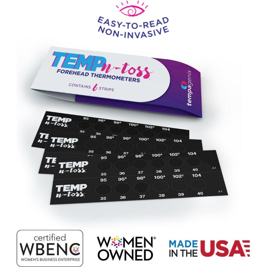 Termómetros desechables Temp-N-Toss para frente - 6 unidades